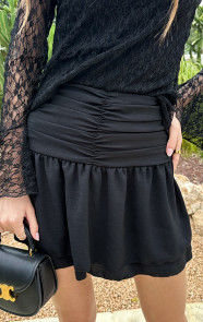 Smocked-Waistband-Skort-Zwart-3