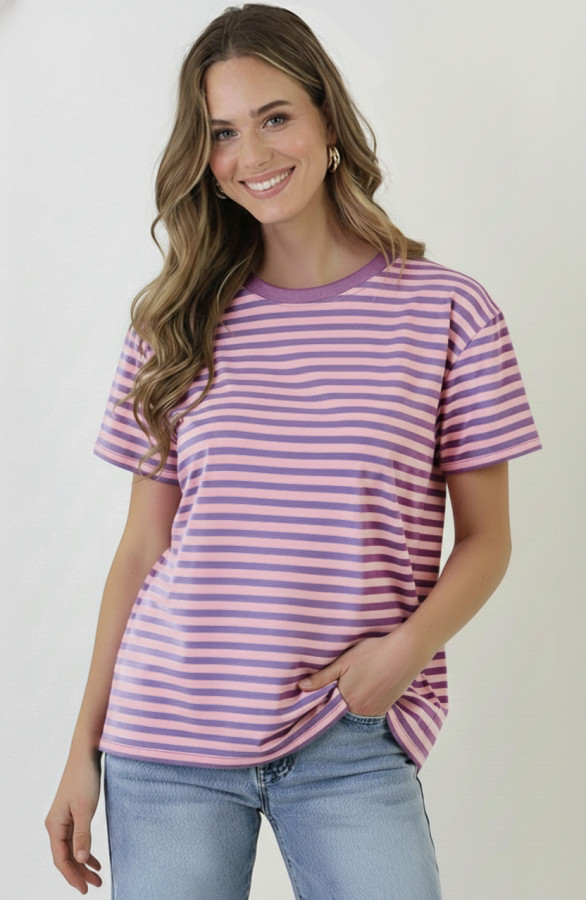 Strepen-T-Shirt-Katoen-Lila-Roze-6-3