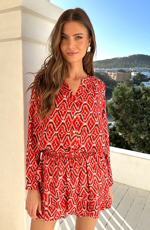 Viscose-Blouse-Met-Print-Deep-Coral-1