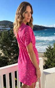 Wrap-Jurk-Print-Fuchsia-Pink-5