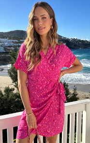 Wrap-Jurk-Print-Fuchsia-Pink-7