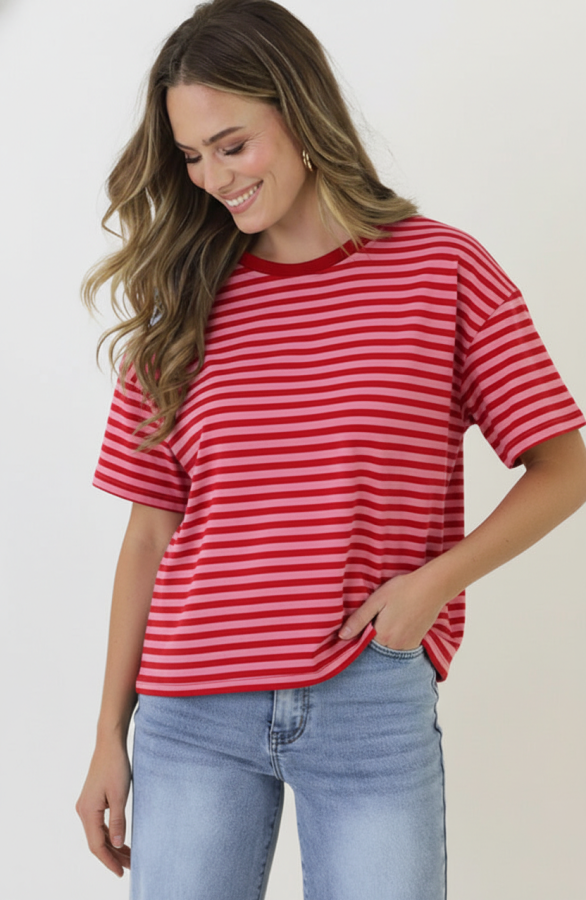 strepen-t-shirt-katoen-fuchsia-roze-2