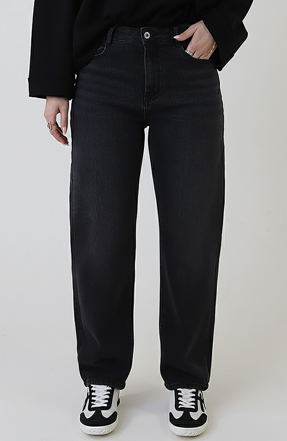 Barrel-jeans-stretch-washed-black-2