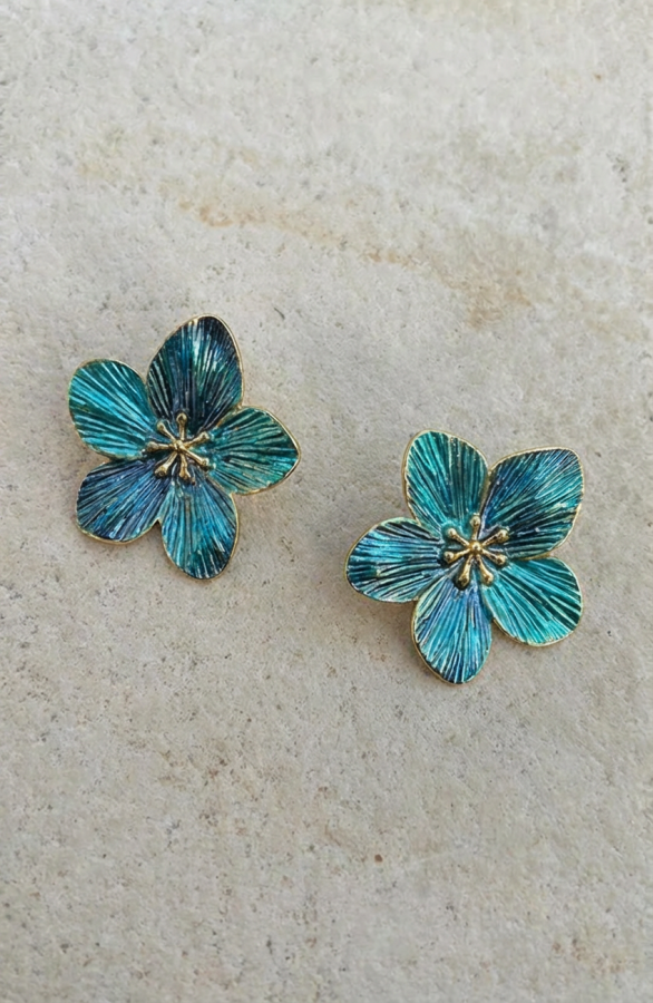 Boho-Bloemen-Oorbellen-Blue