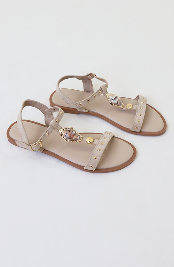 Boho-Sandalen-Met-Studs-Suede-Beige-2