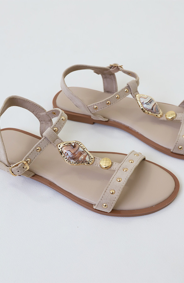 Boho-Sandalen-Met-Studs-Suede-Beige-3