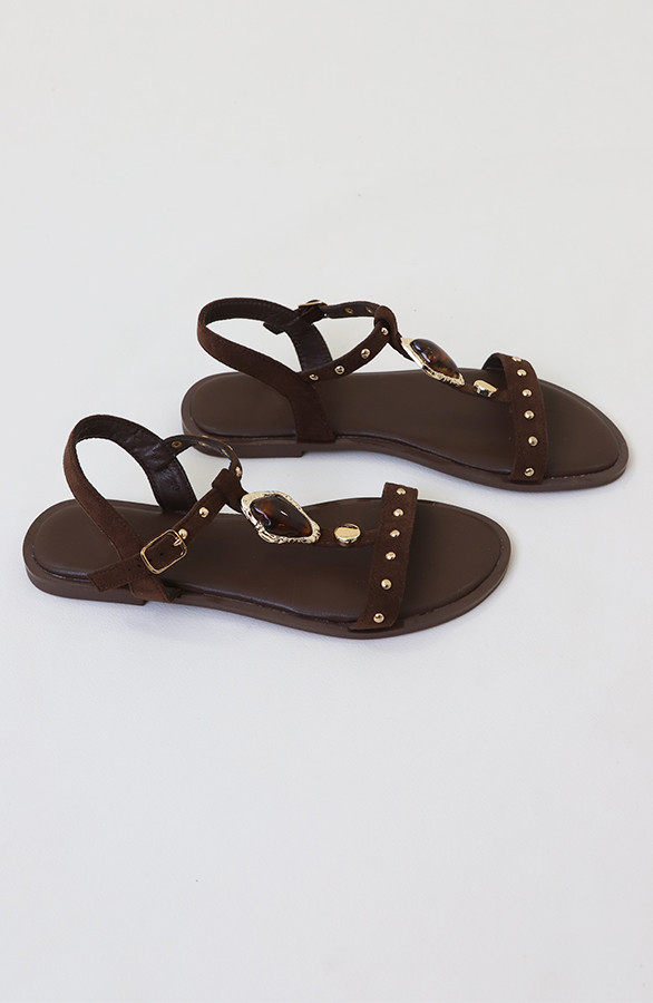 Boho-Sandalen-Met-Studs-Suede-Choco-2
