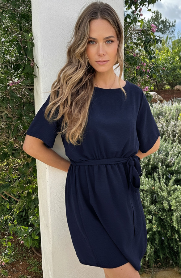 Boothals-Loose-Fit-Jurk-Marine-1