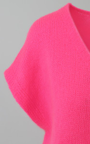 Cardigan-Short-Sleeve-Neon-Fuchsia-2