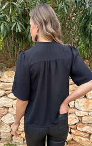 Lilly-V-hals-Wijde-Mouw-Top-Zwart-1