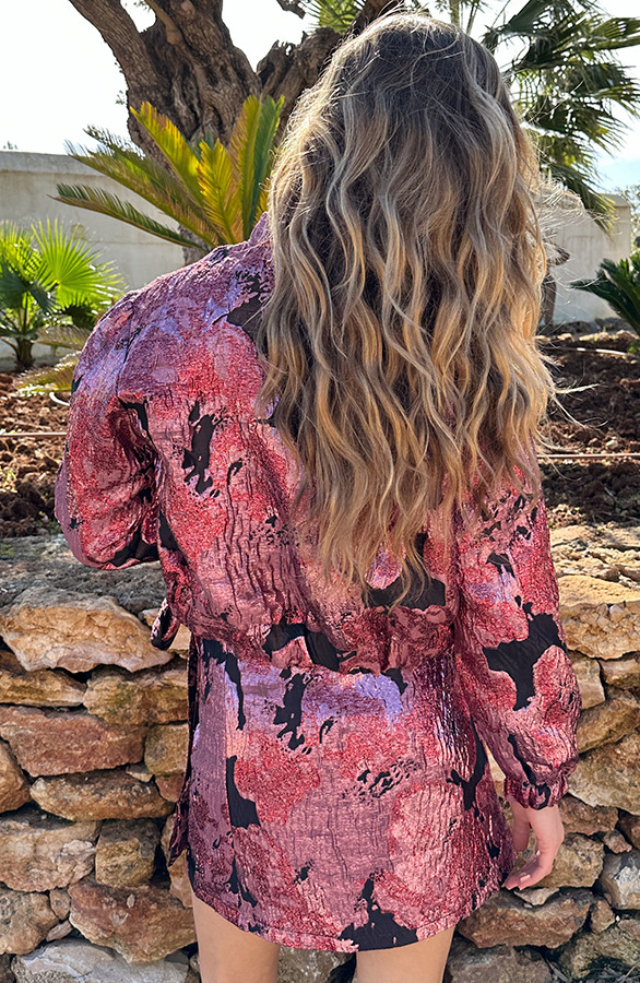 Lurex-Jacquard-Bomber-Jacket-Roze-4