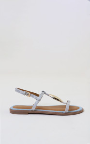Luxury-Flat-T-Strap-Sandals-Blue-1