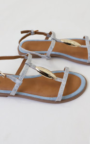 Luxury-Flat-T-Strap-Sandals-Blue-3