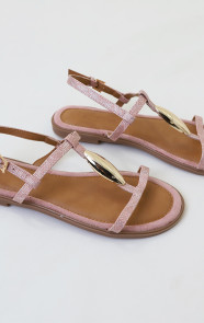 Luxury-Flat-T-Strap-Sandals-Pink-3