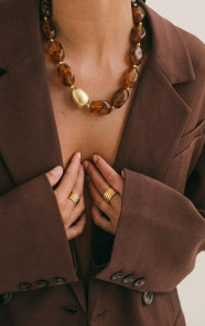 Marble-Ketting-Choco-Gold