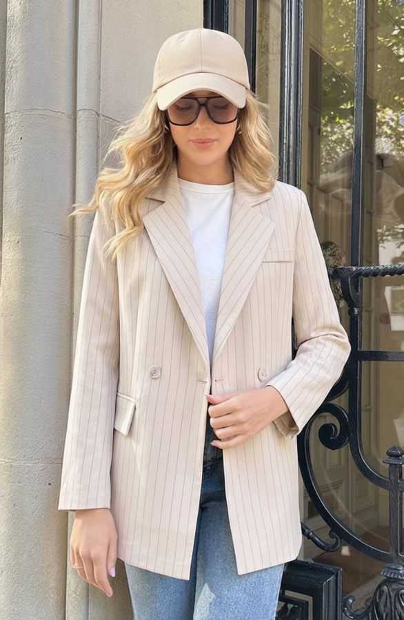 Oversized-Striped-Print-Blazer-Beige-AI-2