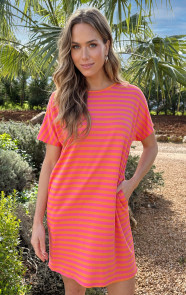 Pocket-Tuniek-Strepen-Fuchsia-Oranje-5