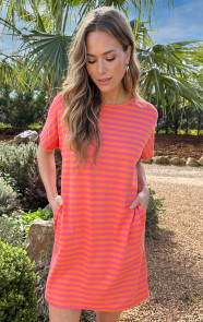Pocket-Tuniek-Strepen-Fuchsia-Oranje-6