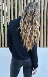 Ruffle-High-Neck-Blouse-Zwart-1