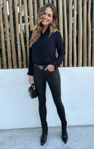Ruffle-High-Neck-Blouse-Zwart-5