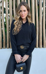 Ruffle-High-Neck-Blouse-Zwart-7