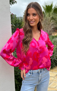 Ruffle-Silk-Blouse-Print-Roze-99-5