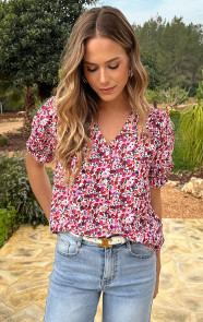 Ruffle-Top-Met-Pofmouwen-Print-Roze-8