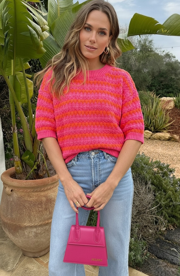 Striped-Short-Sleeve-Knit-Fuchsia-55-3
