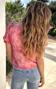 V-hals-Pofmouw-Top-Print-Roze-10