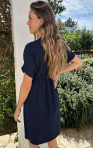 V-hals-Short-Sleeve-Jurk-Marine-6-4
