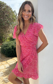 Wikkel-Jurk-Bloemenprint-Fuchsia-8