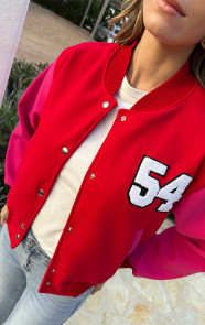 Baseball-Bomberjacket-Fuchsia-Red-1