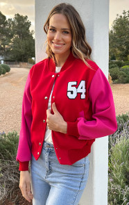 Baseball-Bomberjacket-Fuchsia-Red-10