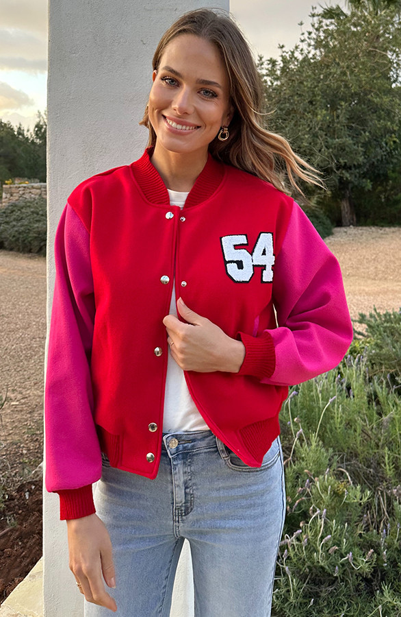Baseball-Bomberjacket-Fuchsia-Red-5