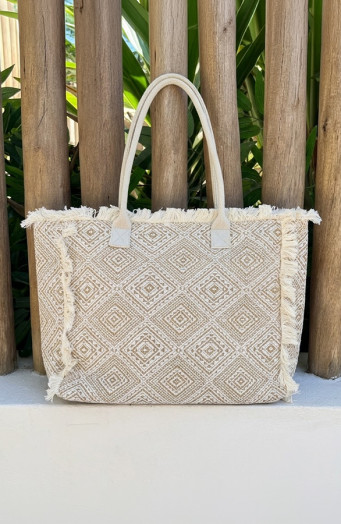 Boho-Baumwolltasche, Gold