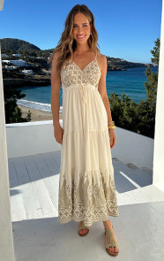 Bohemian-Maxi-Jurk-Creme-Met-Geborduurde-Details-9