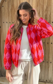 Bomber-Jacket-Classic-Print-Fuchsia-Red-2