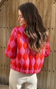 Bomber-Jacket-Classic-Print-Fuchsia-Red-3