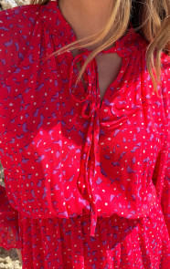 Chiffon-Bloemenprint-Jurk-Rood-6-4