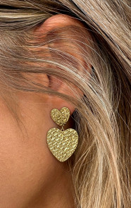Chunky-Double-Hearts-Oorbellen-Goud-5