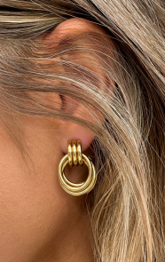 Chunky-Ring-Oorbellen-Goud