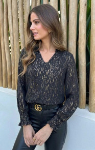 Deluxe-V-hals-Blouse-Gold-4