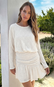 Draped-Lace-Ruffle-Jurk-Ecru-2