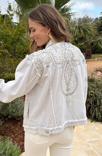 Festliche Nietenjacke Grau 2.0