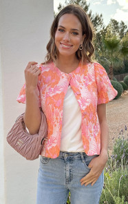 Floral-Jacquard-Puff-Sleeve-Soft-Jacket-6