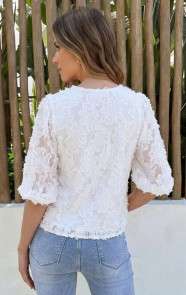 Fringes-Pofmouwen-Top-Ecru-3