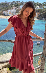 Jurk-Met-Ruches-Dust-Roze-5