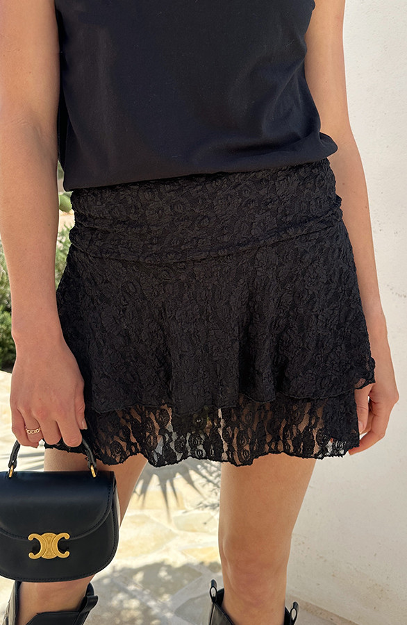 Lace-Skort-Smocked-Zwart-4