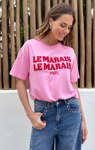 Le-Marais-T-Shirt-Oversized-Fuchsia-Red-4