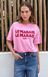 Le-Marais-T-Shirt-Oversized-Fuchsia-Red-6